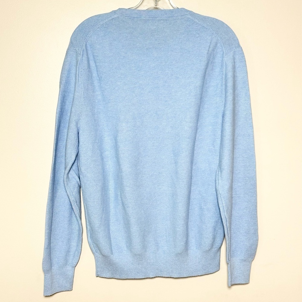NWT J. Crew cotton crewneck Men's Light Blue Sweater - Picture 6 of 7